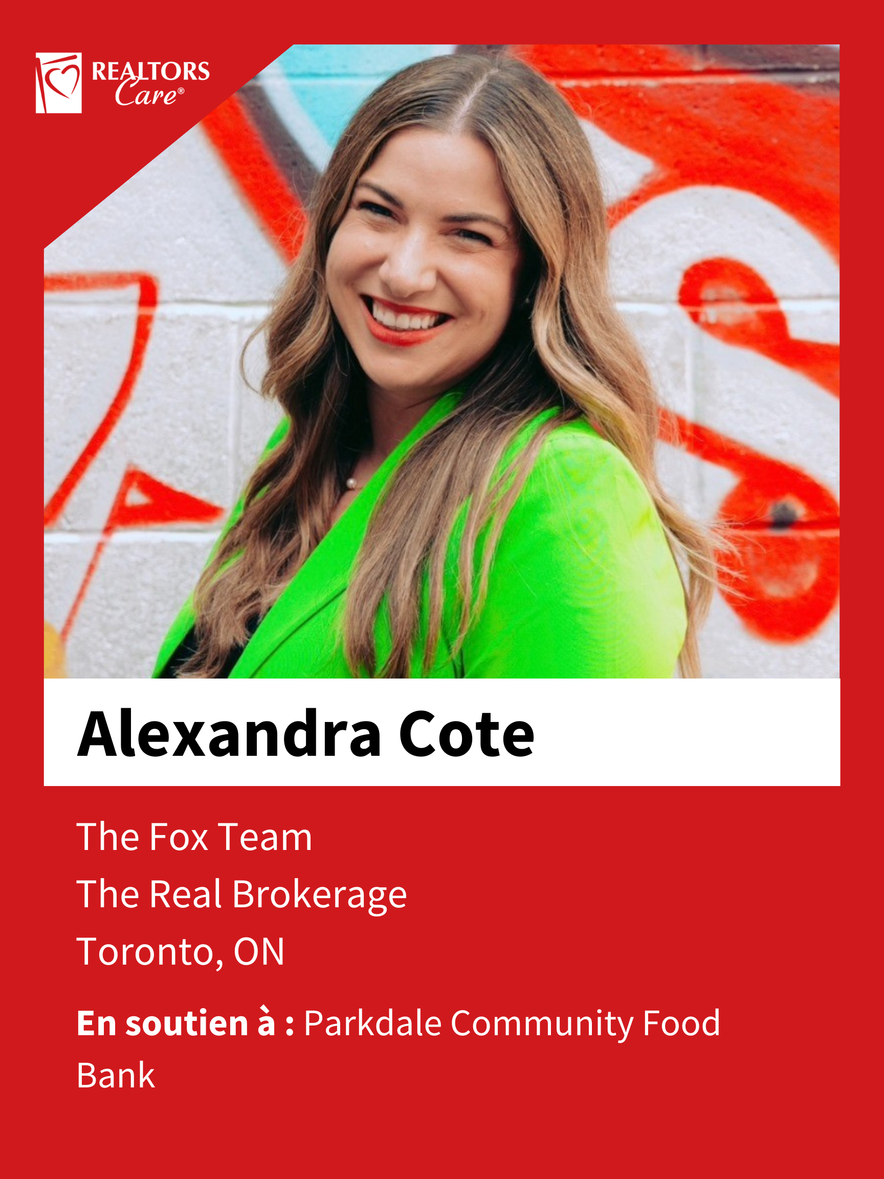 Alexandra Cote
Toronto	ON
