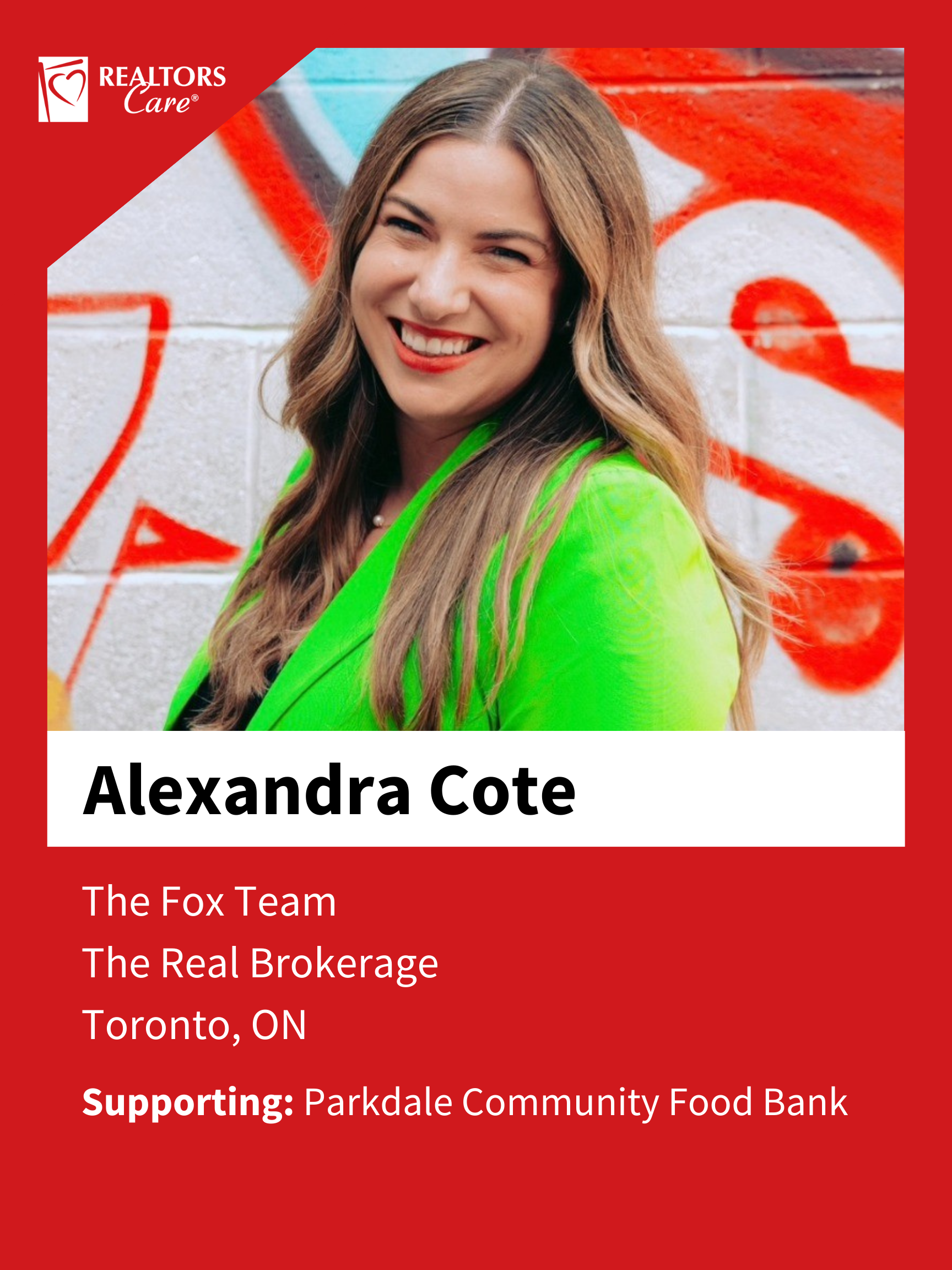 Alexandra Cote
Toronto	ON

